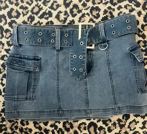 Urban Outfitters Mini Skirt Denim thumbnail 1