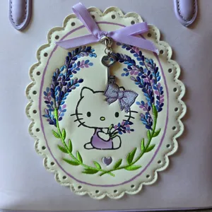 Boxlunch Exclusive Hello Kitty Purple Lilac Pastel Shoulder Bag thumbnail 2