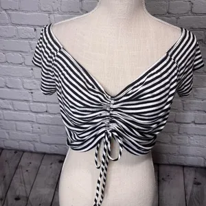 NWT ambiance crop top size large Blue thumbnail 3