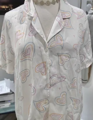 Abound for Nordstrom Cream Pajama Set Heart Print thumbnail 3