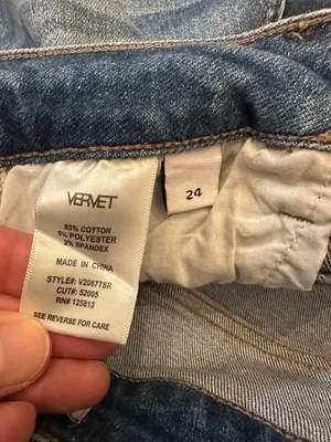 Vervet High Rise Straight Medium Wash Distressed Jeans Women’s Size 24 thumbnail 7