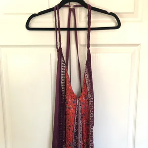 Intimately Free People Bohemian Nights Maxi Slip Dress in fiery red combo Size M thumbnail 5