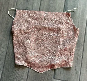 Sequin cowl neck tank top Size L thumbnail 1