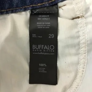 Buffalo Jeans Skirt Size 29 David Bitton Cotton Denim Embroidered Light Wash thumbnail 8