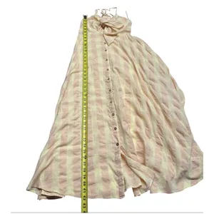 Free People via gingham cami midi dress in yellow Women's Size XS 100% Cotton thumbnail 8