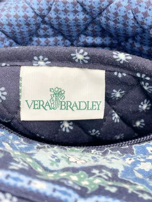 Vera Bradley Seaport Navy Villager Scalloped Tote Bag Floral Vintage 2002 Y2K thumbnail 9