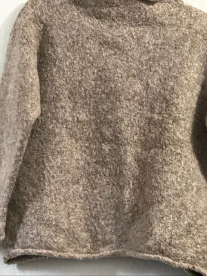 J. Jill Women’s Sweater Brown Mohair Wool Combination Size L cozy Luxe thumbnail 2