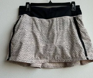 Lululemon Pace Rival Skirt Dottie Dash Grain Black Size 6 TALL Golf Tennis Small thumbnail 1