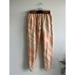 Sweaty Betty Essentials Tapered Joggers Peach Cream Tiger Stripe Cotton XS‎ thumbnail 2
