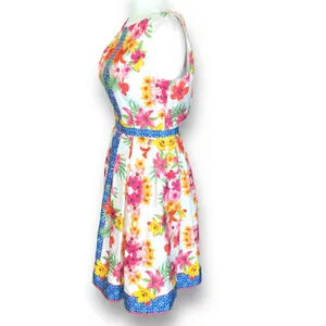 ModCloth Zesty Attire Dress Multicolor‎ Floral Retro Euro Summer Wedding Guest thumbnail 4