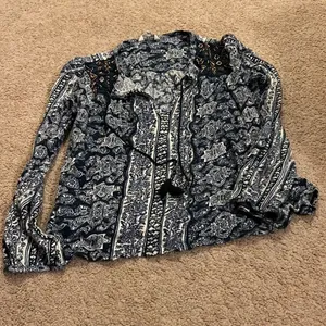 Lucky brand beaded boho blouse M‎ thumbnail 2