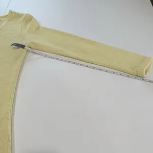LL Bean Butter Yellow V Neck‎ Pullover Cotton Tunic Sweater Size SMALL thumbnail 7