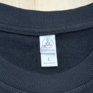 Alternative Apparel‎ Black Raglan Sweatshirt High Low Raw Hem Large Womens NWOT thumbnail 8
