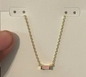 Kendra Scott Juliette Gold Pendant Necklace in Rose Quartz thumbnail 2