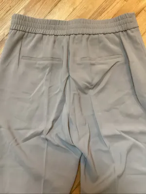 NWT Quince Stretch Crepe Ankle Pants Size 14 Morel Gray thumbnail 6