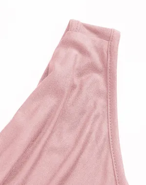 Cider Pink Solid Cowl Neck Tank Top thumbnail 2