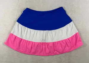 Lilly Pulitzer Luxletic XXS Ruffled Skort Blue White Pink Colorblock Activewear thumbnail 1