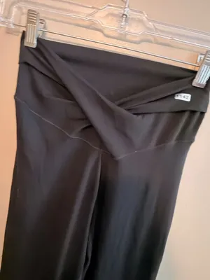 Offline By Aerie Black High-Waisted Foldover Yoga Pants Womens S Stretch Flare thumbnail 2