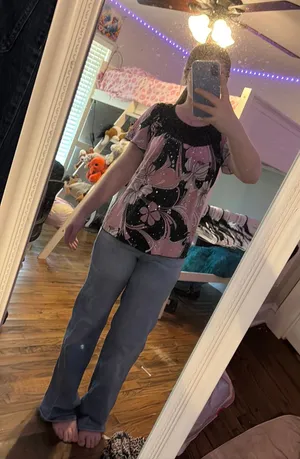 Brittney Black Blouse Pink thumbnail 1