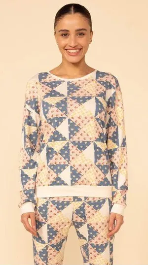 LA PETIT BATEAU Patterned‎ Pajama Top Blue Size XS thumbnail 1