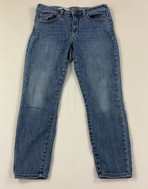 Pilcro High-Rise Denim Legging Jeans Womens 31P Petite Blue Medium Wash Jegging thumbnail 1
