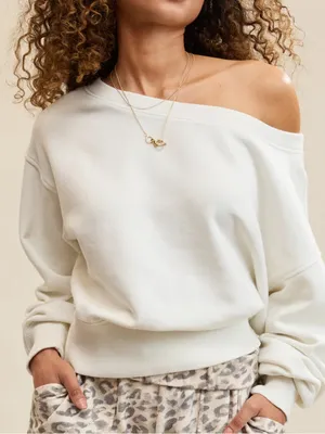 Aerie Go-To Off The Shoulder Sweatshirt | Soft Muslim thumbnail 1