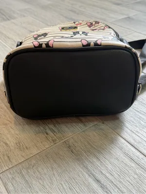 Betsey Johnson Purse Backpack Frenchy French Bulldog Striped Pattern thumbnail 3