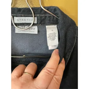 Villager size 18 dark wash denim jacket. thumbnail 7