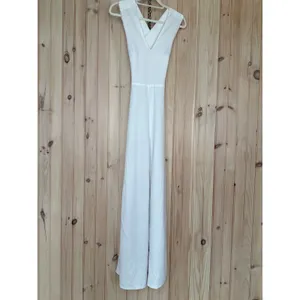 NWT Lulus Thinking Out Loud White Backless Jumpsuit Cocktail Classy Size XS thumbnail 2