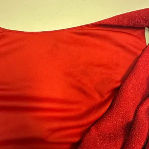 Adrianna‎ Papell Metallic Knit Cowl Back Gown True Red Womens 14 NWT thumbnail 9