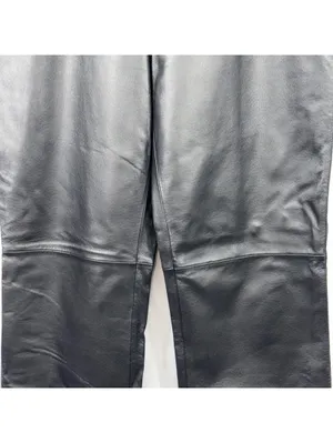 Clio Leather Pants Women’s 14 Black Straight Leg Vintage thumbnail 3
