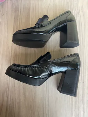 Steve Madden Black Patent Loafers for Women thumbnail 4