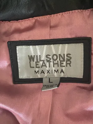 Wilson’s Leather Vtg Y2K Classic Black Leather grunge retro moto Zip-Front Jacket L thumbnail 10