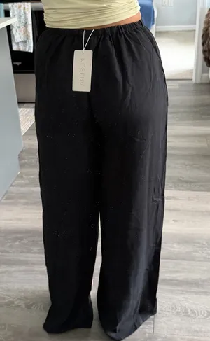 Musera Black Flowy Pants thumbnail 2