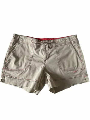 NIKE Khaki/Beige Utility Shorts with Contrast Stitch & Drawstring Stretch Medium thumbnail 2