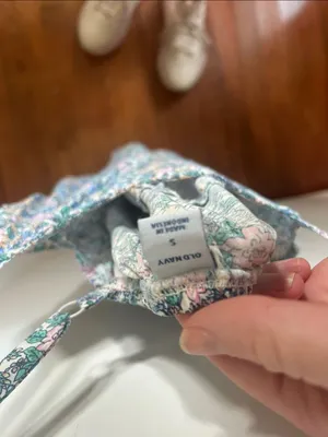 Old Navy Floral Spaghetti-Strap Dress in Mint and Pink thumbnail 2