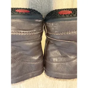 FitFlop Mukluk Leather Shearling Lined Winter Boots Brown Womens‎ 6 thumbnail 10