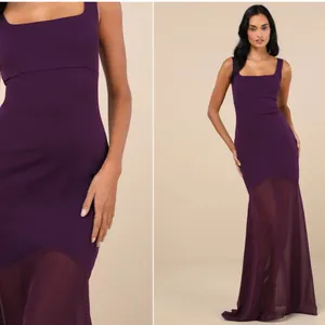 LULU's Sexy Prom Wedding Elegant Classy Sophisticated Mermaid Trumpet Gown thumbnail 2