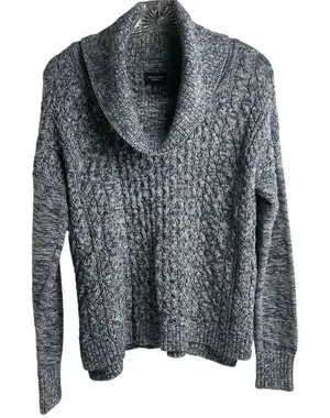 American Eagle Women's Cowl Neck Chunky Knit‎ Sweater Size L Multicolor thumbnail 1