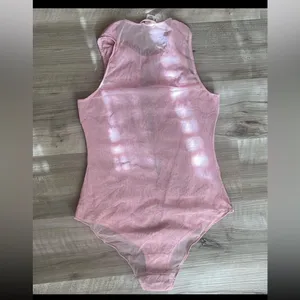 Victoria’s Secret Pink Lace Sleeveless Bodysuit thumbnail 2