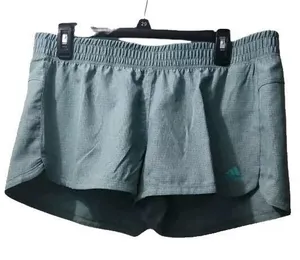 Adidas Running Shorts‎ Elastic Waist Activewear Athletic Gym Blue/Green thumbnail 1