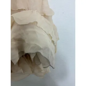 Zara Chiffon Ruffled Cream Midi Dress 4772/314 NWT Size Small Boho Romantic thumbnail 13