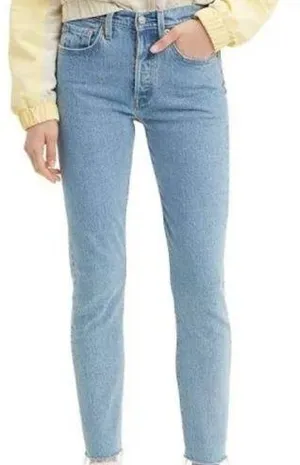 Signature Levi Strauss Heritage High Rise Skinny Light Wash Jeans Womens 8W29 thumbnail 1