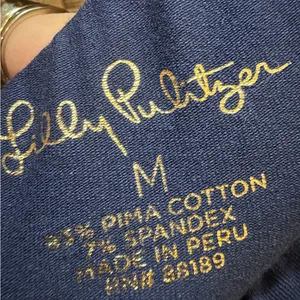Lilly Pulitzer Kourtney One Shoulder Navy Bodysuit Women's Size M Pima Cotton thumbnail 3