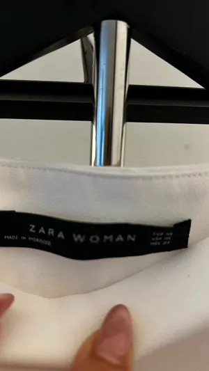 ZARA White Pants Wide-Leg thumbnail 3