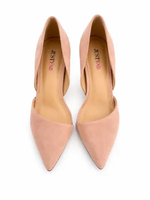 JustFab Blush Suede Clised Toe Pumps thumbnail 2