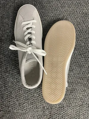 Rothys The Lace Up womens gray sneakers tie shoes size 10 thumbnail 5