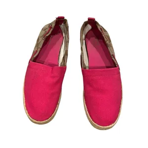 Coach Women's Vibrant Pink Tan Espadrille casual Slipon Shoes 7 thumbnail 2