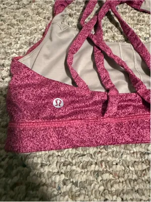 Lululemon Energy Bra Rio Mist Pink Paradise Red Grape Pink Paradise - Size 8 thumbnail 3