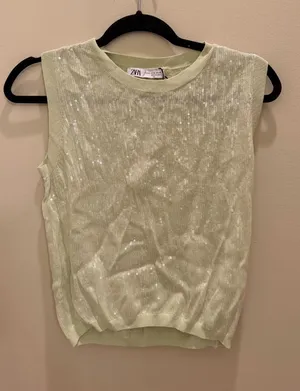 ZARA Sequin Tank Top thumbnail 1